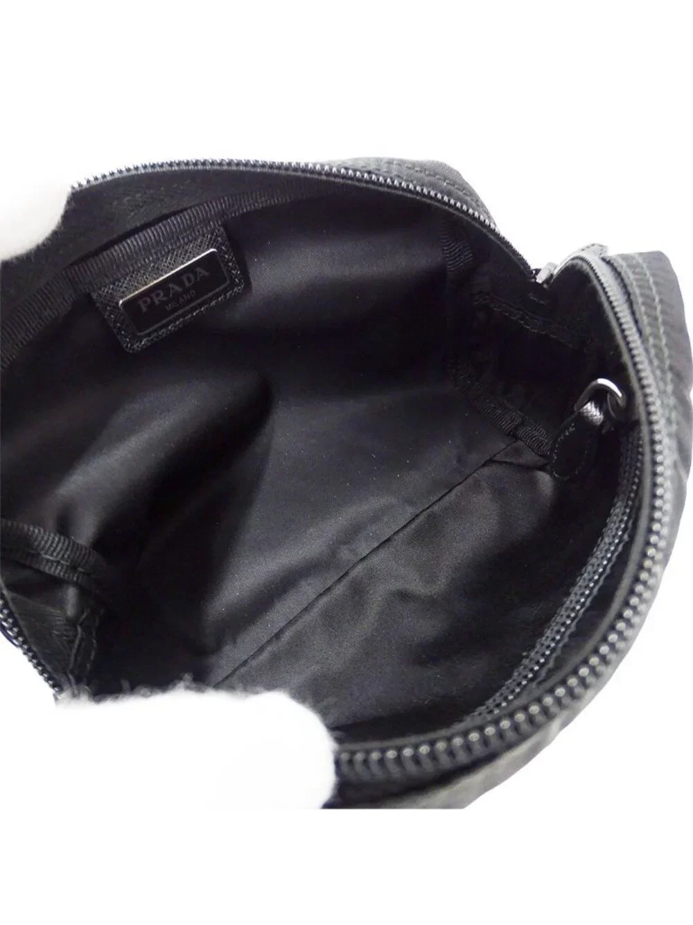Prada Pouch Nylon Black Makeup Case Simple Daily